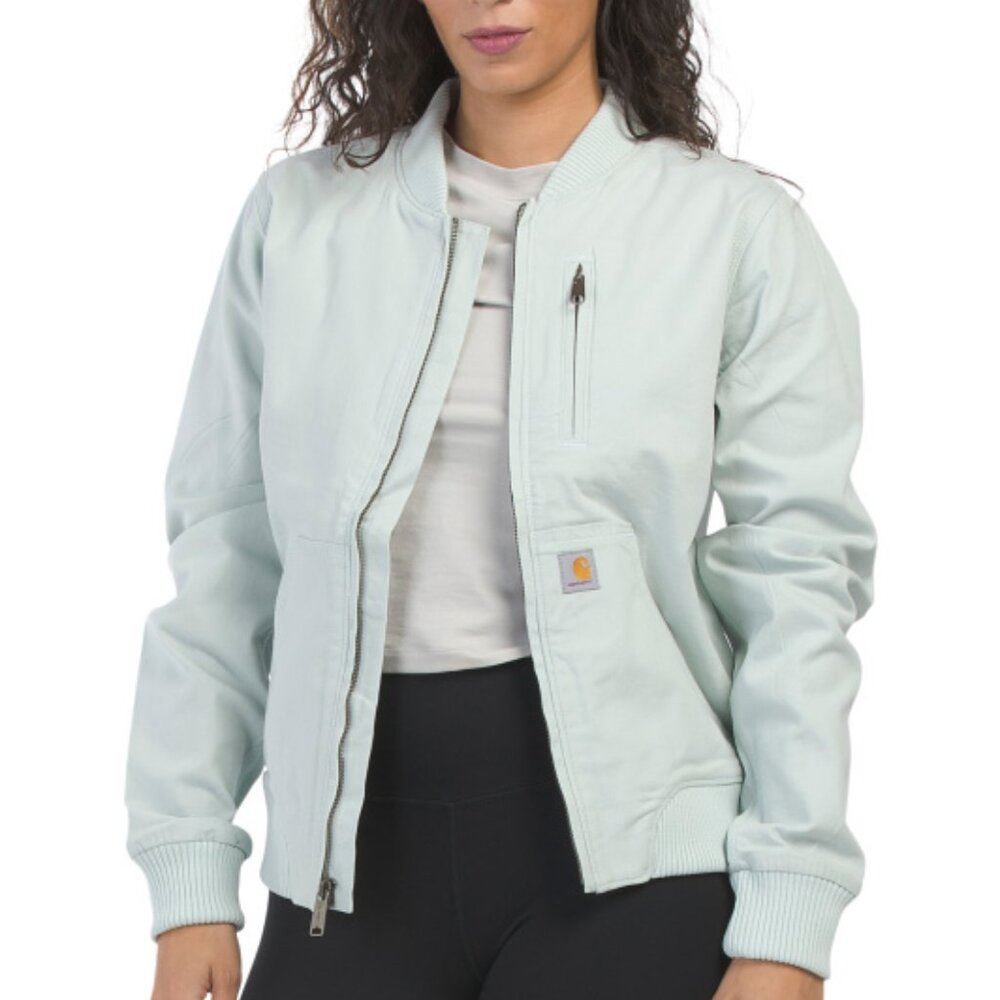 new Carhartt 102524 Rugged Flex® Relaxed Fit Canvas Jacket in dew drop 462sn - Picture 3 of 6